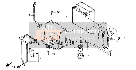 Honda NES150 2005 Batterie pour un 2005 Honda NES150